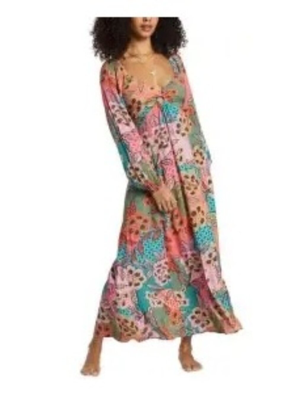 NWT Billabong Last Call Keyhole Cutout Maxi Dress Medium